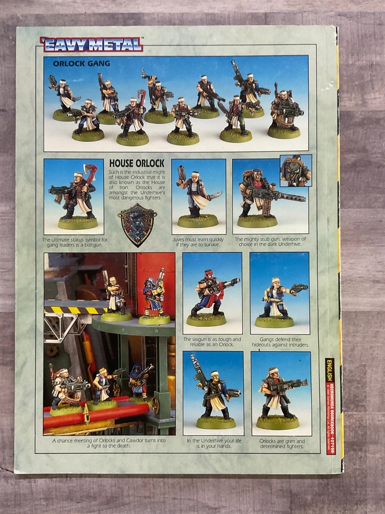 Necromunda Sourcebook - Necromunda Warhammer Games Workshop 1995 -KT