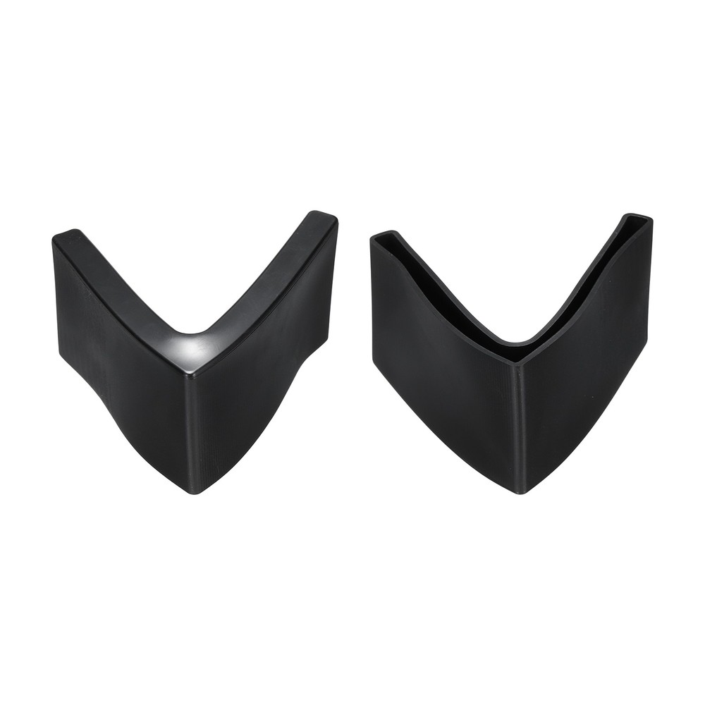 2Pcs 2-3/4" Bed Frame End Cap, Angle Iron Foot Pad Leg Protector, Black