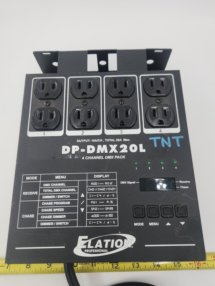 ELATION PROFESSIONAL DP-DMX20L 4 CHANNEL DMX PACK