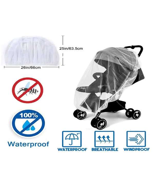 Universal Stroller Mosquito Net, Breathable Bug Protection for Babies, 150cm
