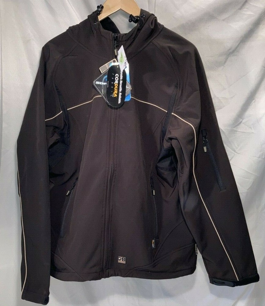 Ocean Abeko Mens Thor Black Softshell Water & Wind Resistant Jacket Large
