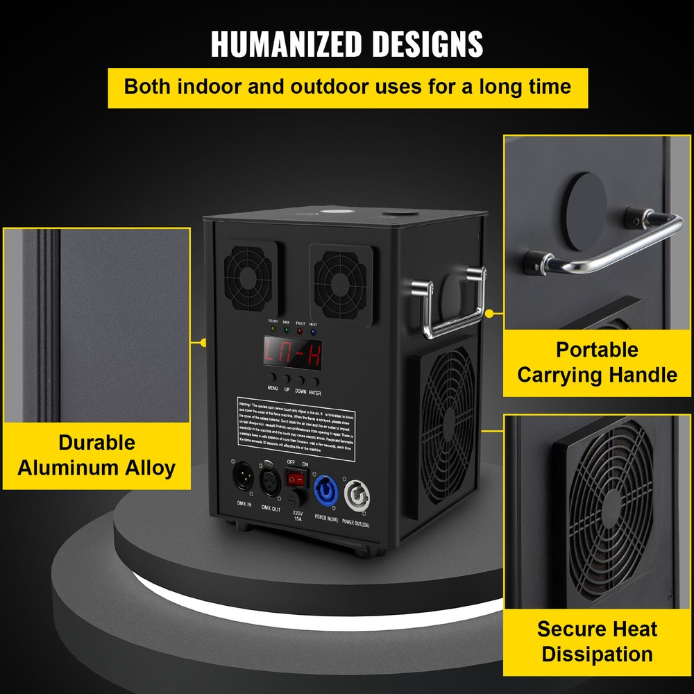 700W Cold Spark Firework Machine Stage Effect Wedding DJ Party DMX w/Flight Case