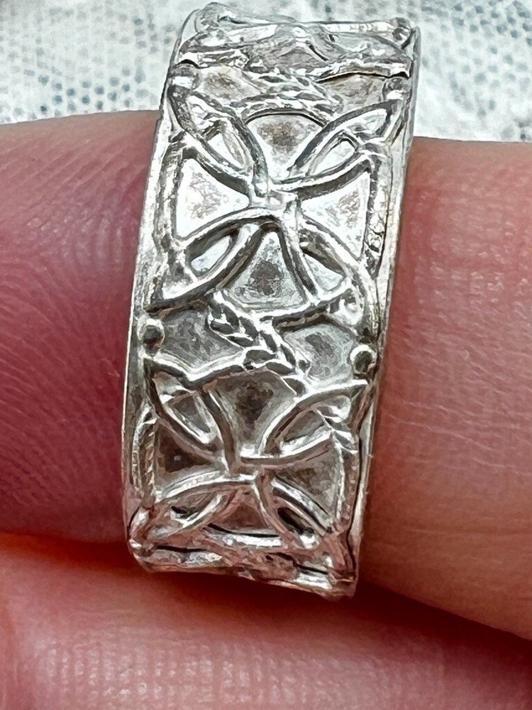 Sterling Silver Handcrafted Artisan Ring Size 8.5"
