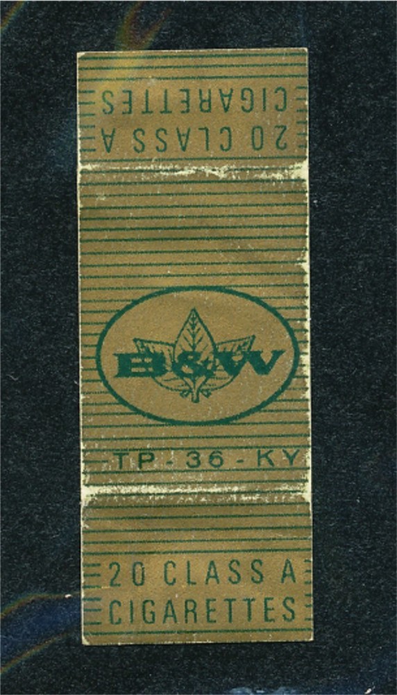 RH 3      Brown and  Williamson 20 cigarettes...................164046