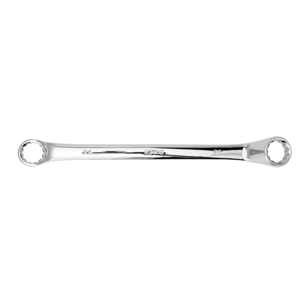 Genius Tools 24x26mm Double Ended Offset Ring Wrench (Mirror Finish) - 742426