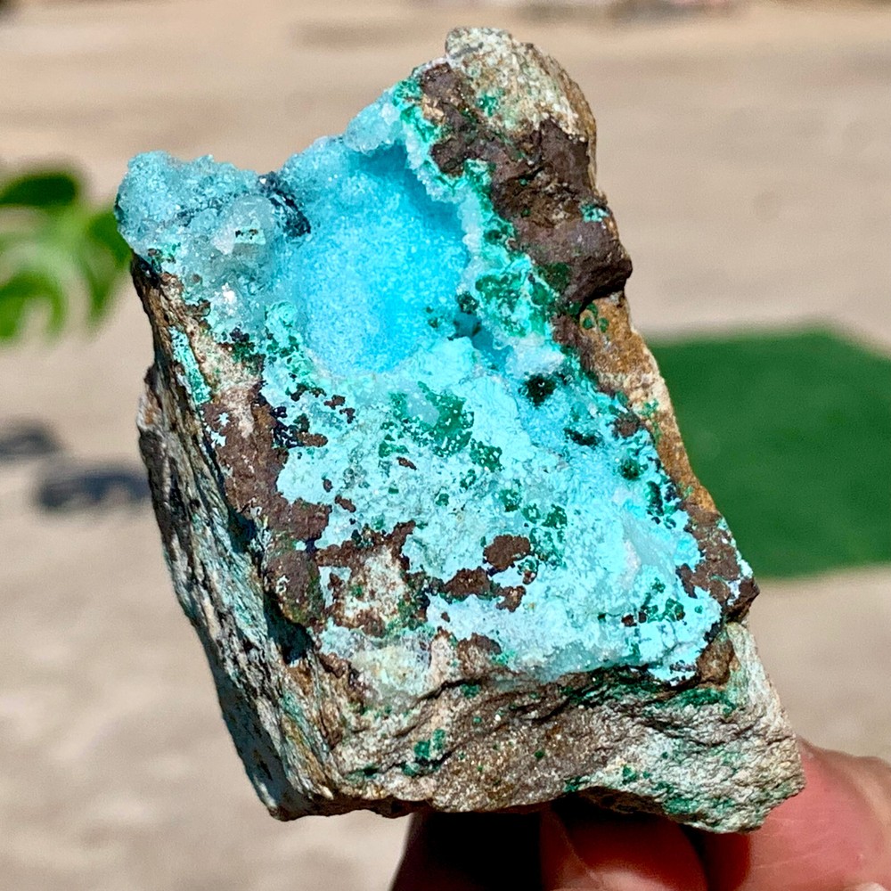 226G Natural Gorgeous Druzy Blue Chrysocolla Specimens