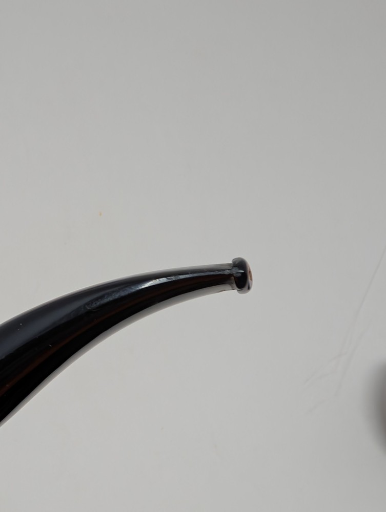 Vintage Stanwell Sandblasted Briar Pipe Sterling Silver Bent Danish Egg