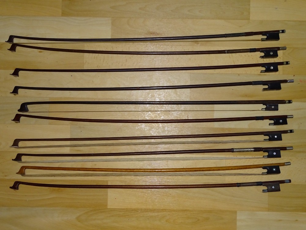 10 OLD VIOLIN BOWS FOR RENOVATION (S073)