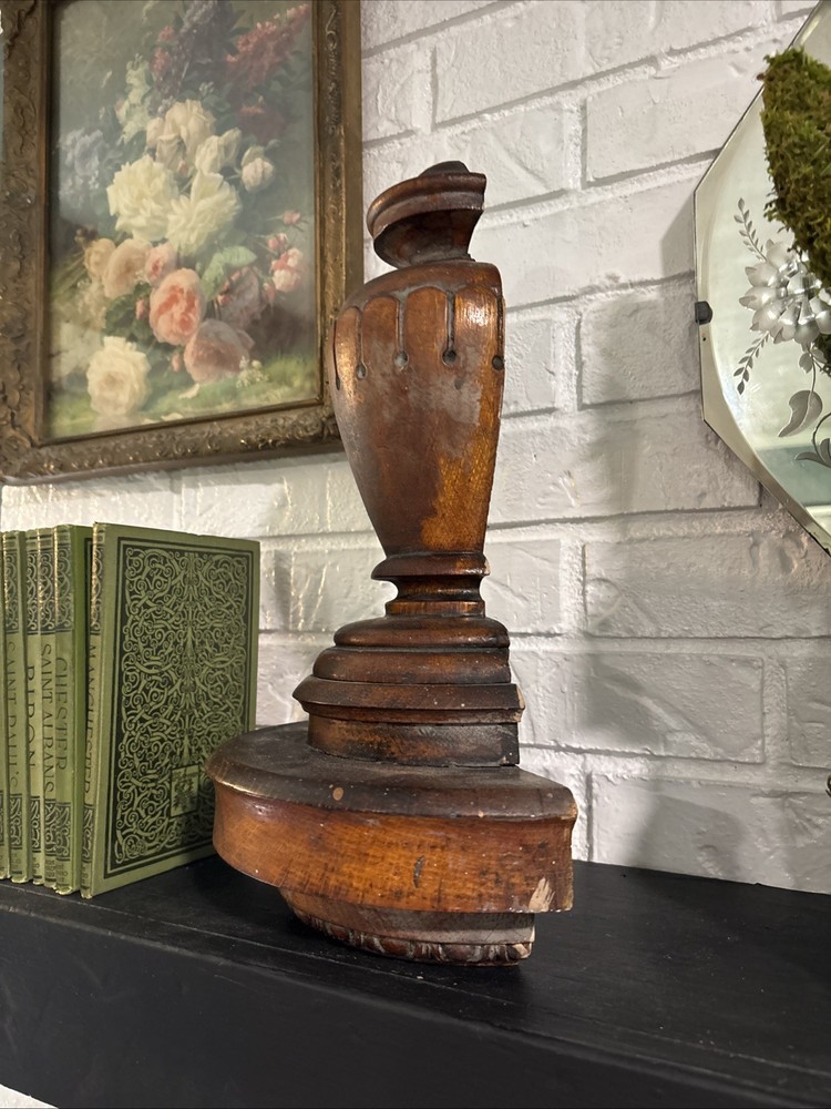 Salvage Newel Post Half Antique