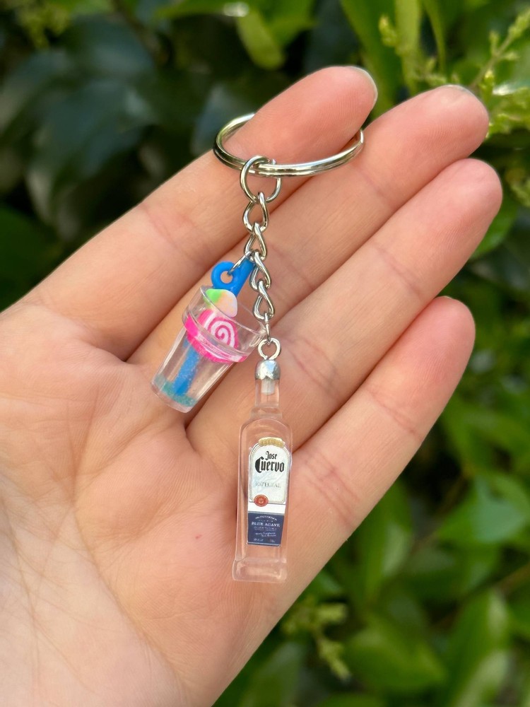 Mini J. Cuervo Tequila with Cocktail Cup Keychain
