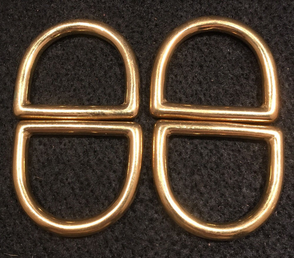 Dee Ring - 1 1/2" - Solid Brass - Pack of 8 (F259)