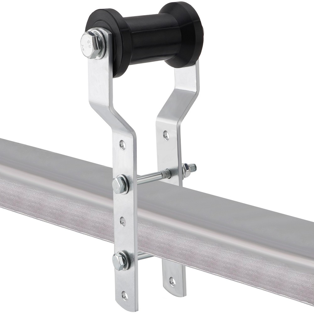 4" Adjustable Rubber Keel Roller with Panel Bracket Assembly for 2" Wide Tongue