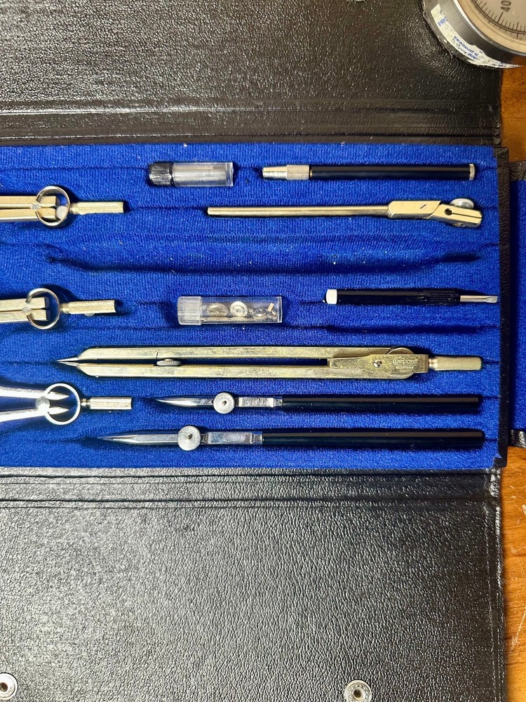 K & E Co. Universal Drafting Engineer Instrument Tools Set Made In Germany