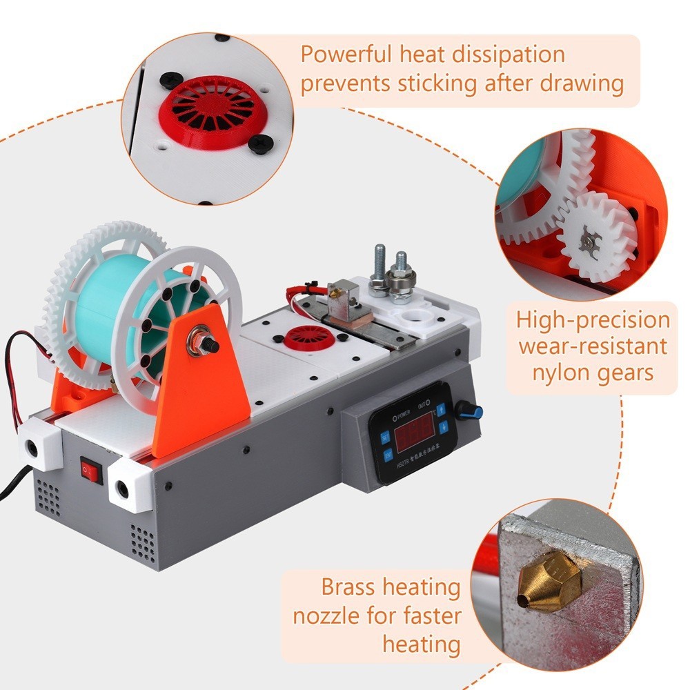 3D Printer Extruders Desktop Filament Maker Machine Pastic Bottles Pultruded US