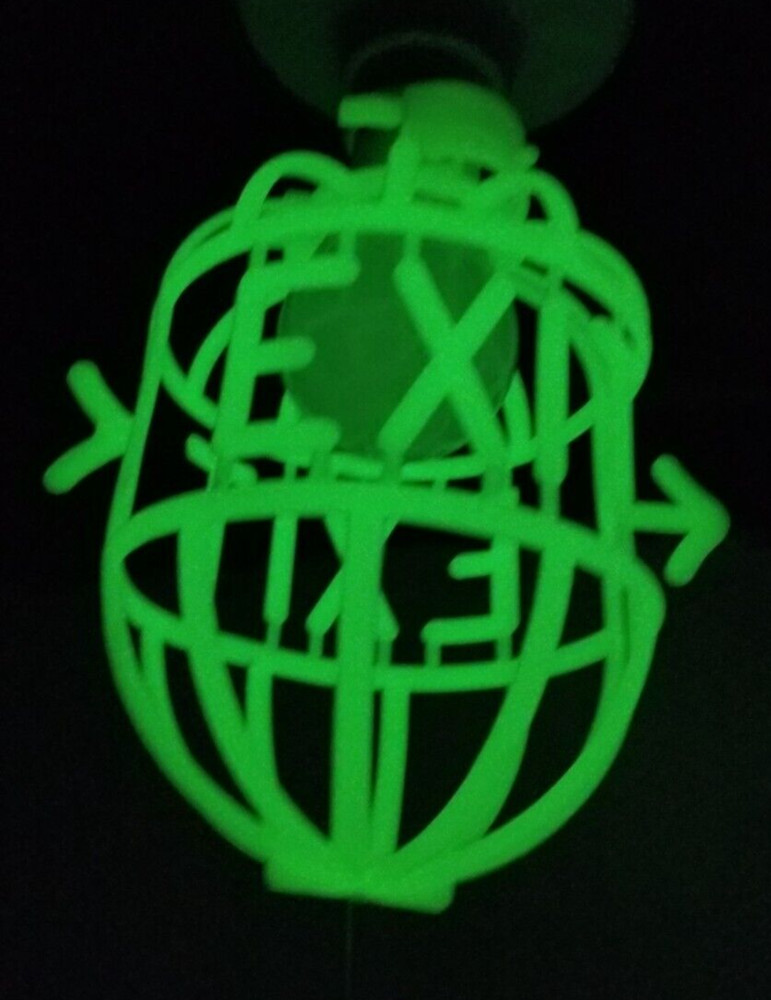 Temporary Job Site Light 'Exit' Protection Cage - EXIT - Glows in the Dark