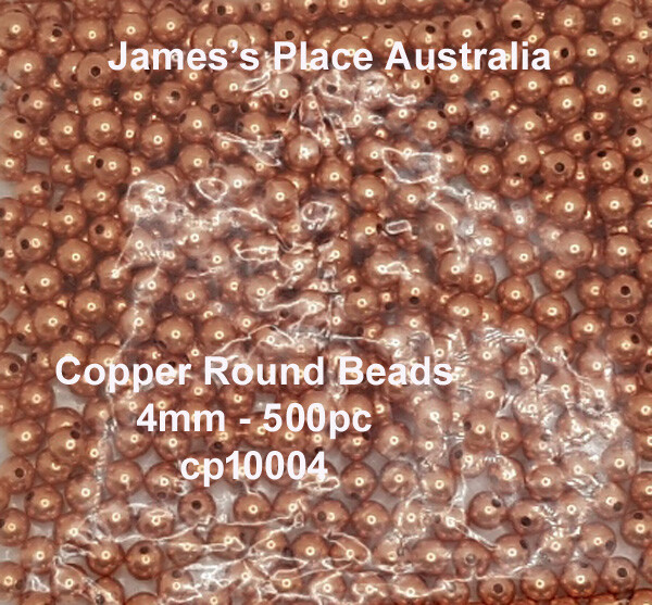 Copper Round Beads - various sizes
