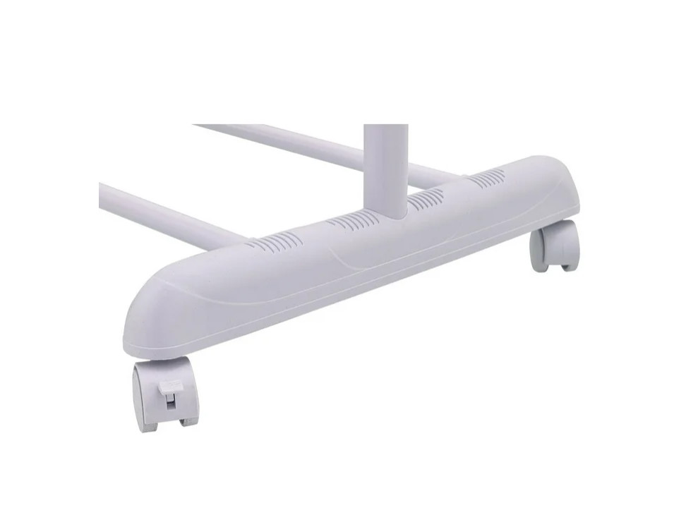 Mainstays Adjustable Metal Rolling Garment Clothes Rack, Chrome & White