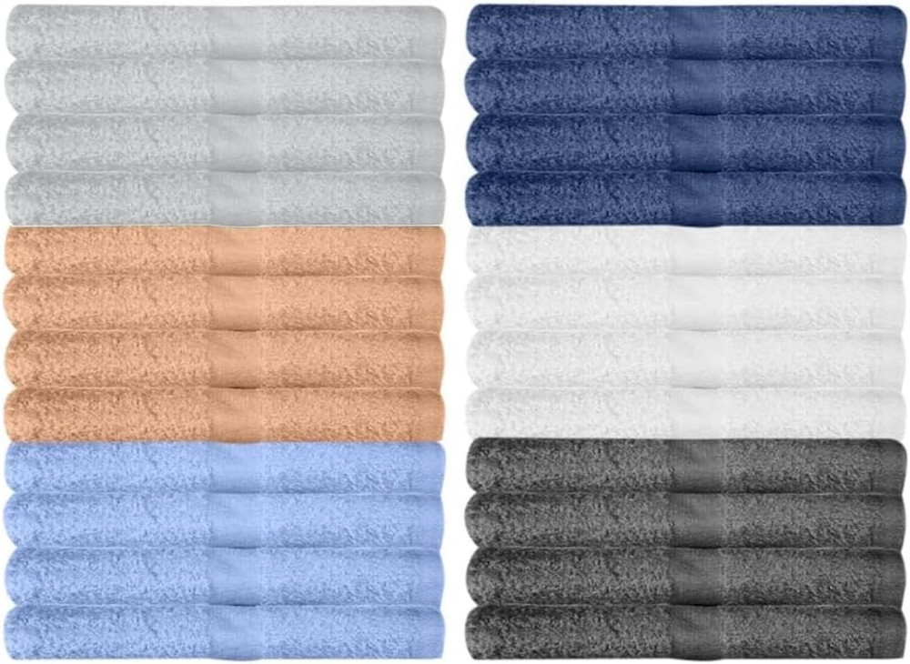 Cotton Bath Towel Set - 6 Pack