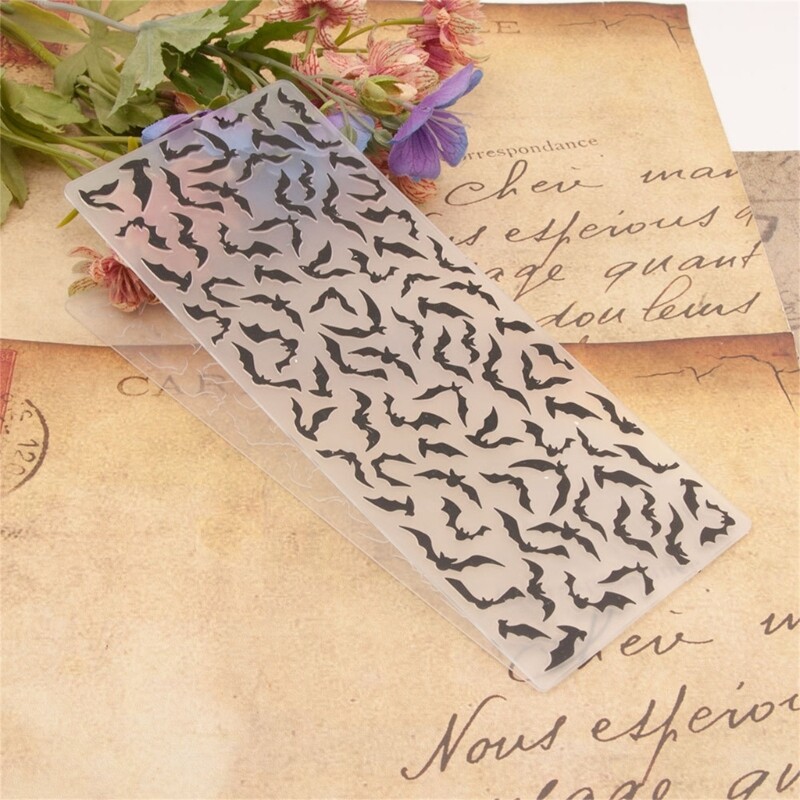 Halloween Bat Embossing Folder Embossing Stencil Embossing Templates