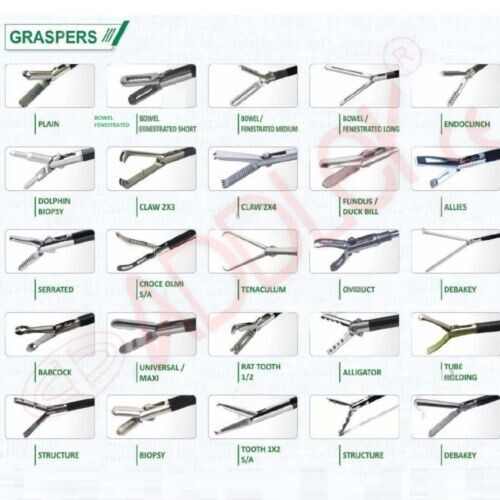 Laparoscopy Bipolar Ruby Forceps 5mm Endoscopy Surg Inst MFG ISO CERT CO ADDLER.