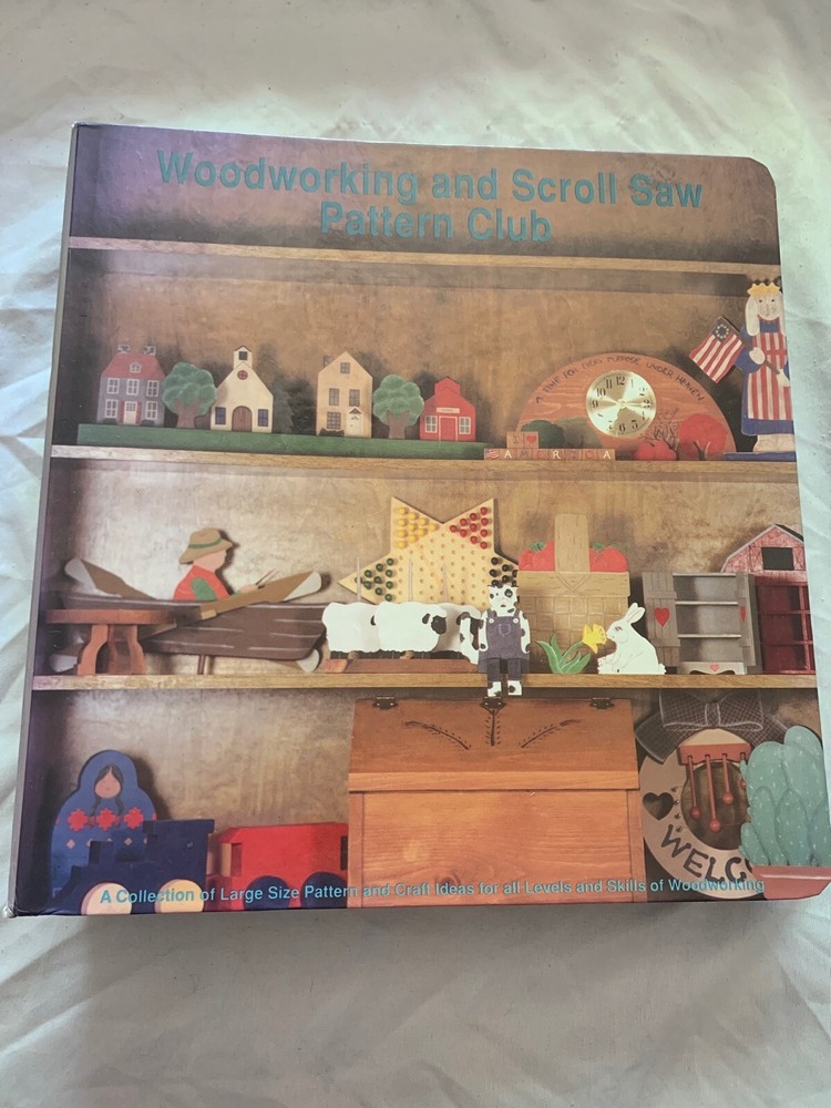 49 Sets Woodworking & Scroll Saw Binder Pattern Club Lot Multiple Per Page