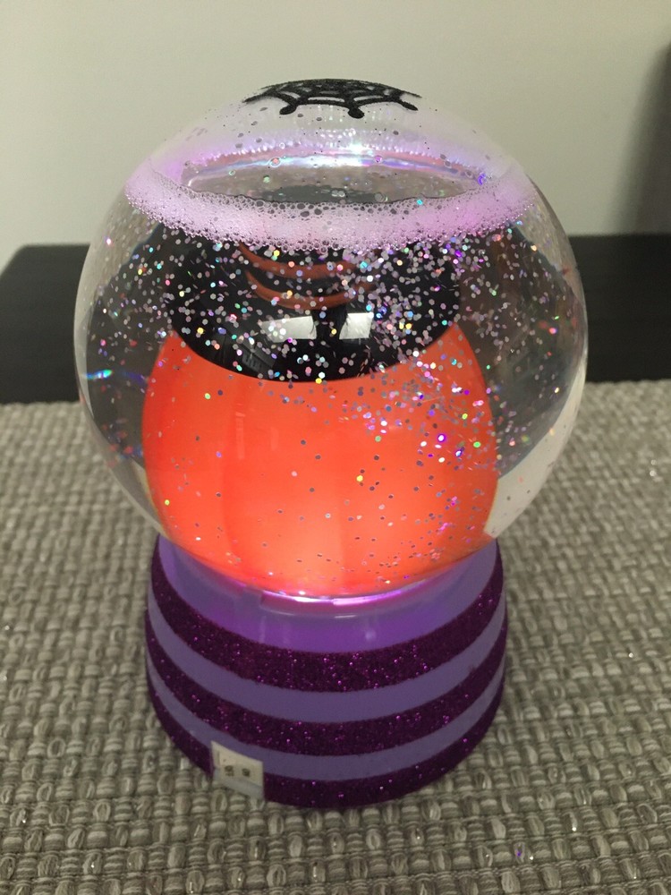 Pumpkin Water Globe Changes Colors & Movement Midwest CBK 7" NEW