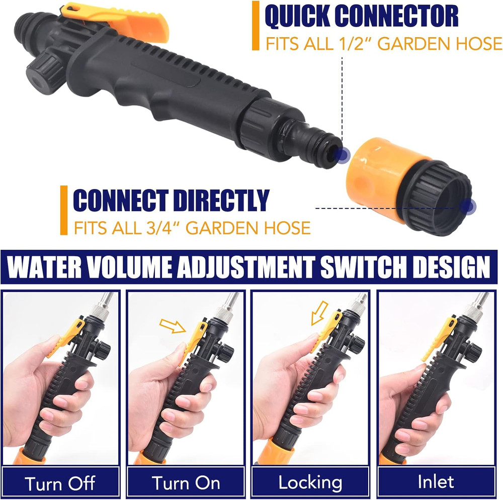 RV Water Heater Tank Rinser, Metal Tube RV Water Heater Flush Wand, Camper Hot W