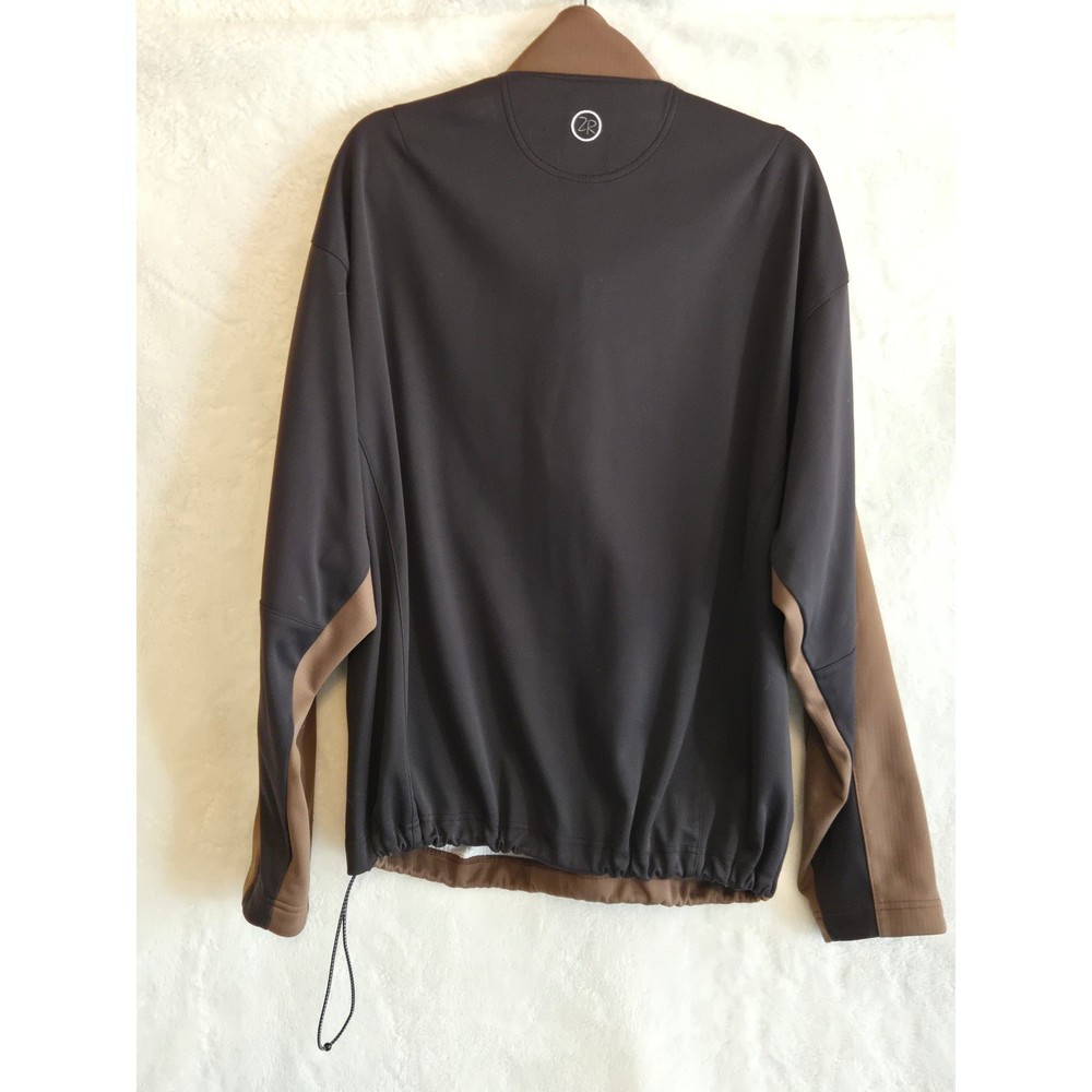 Zero Restriction Tour Series Mens XL Brown Black Half Zip Golf Pullover Jacket