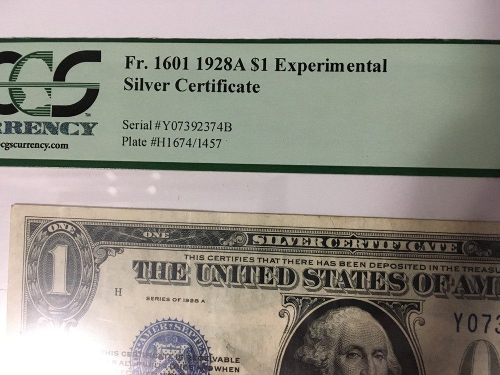 2 Sequential EXPERIMENTALS 1928 A $1 Blue Seal U S Note Fr 1601 PCGS