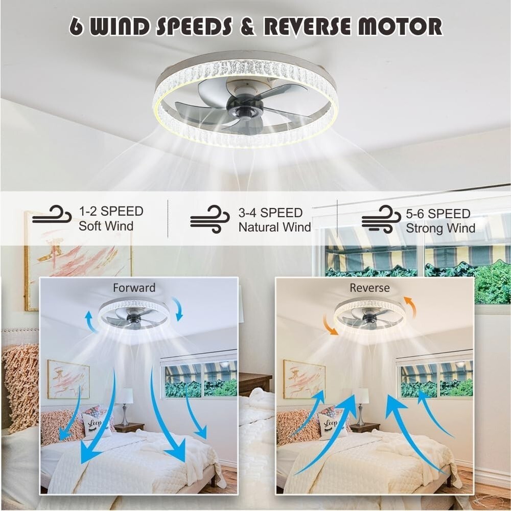 ZEFFO - Ceiling Fan with LED Lights