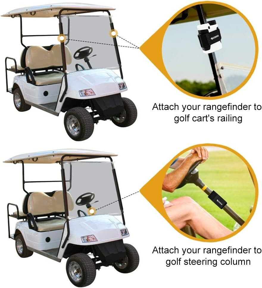 "Magnetic Rangefinder Mount Strap for Golf Cart Railing, Adjustable Rangefinder