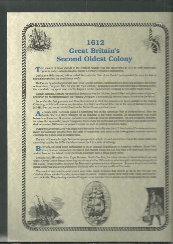 BERMUDA 1865 FIRST ISSUE LH, OG (P407)