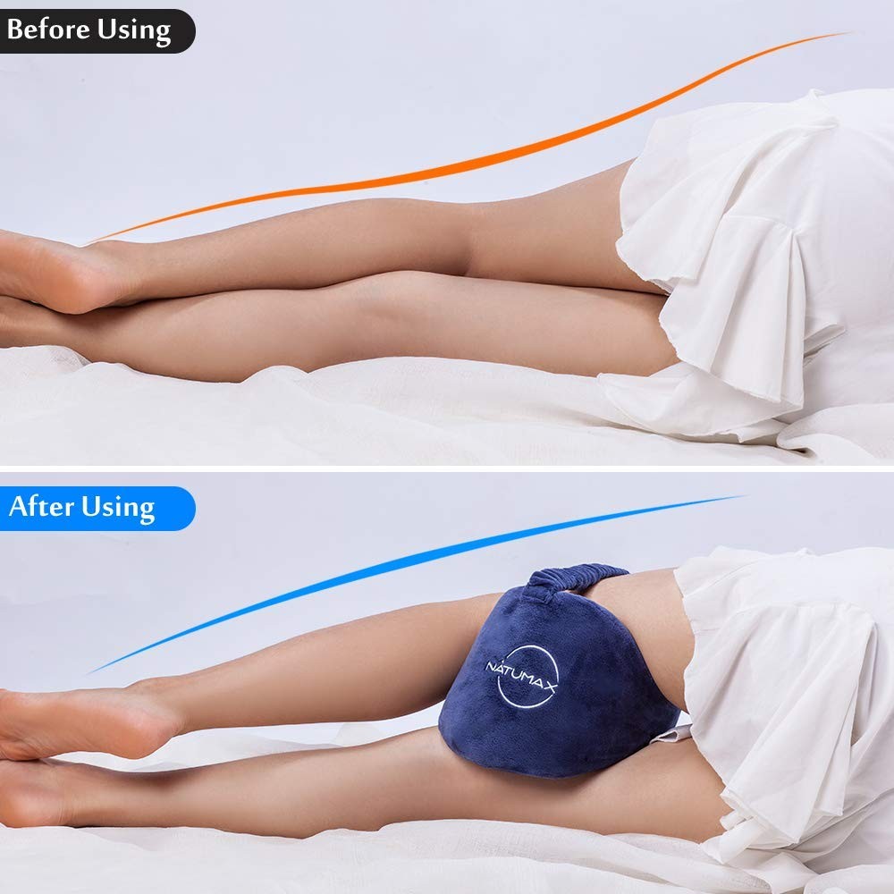 Sciatica Relief Pillow, Knee Support For Better Sleep, Blue