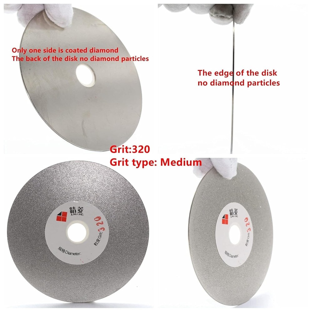 4 Inch Diamond Coated Flat Lap Disk - Essential for Precision Lapidary Use