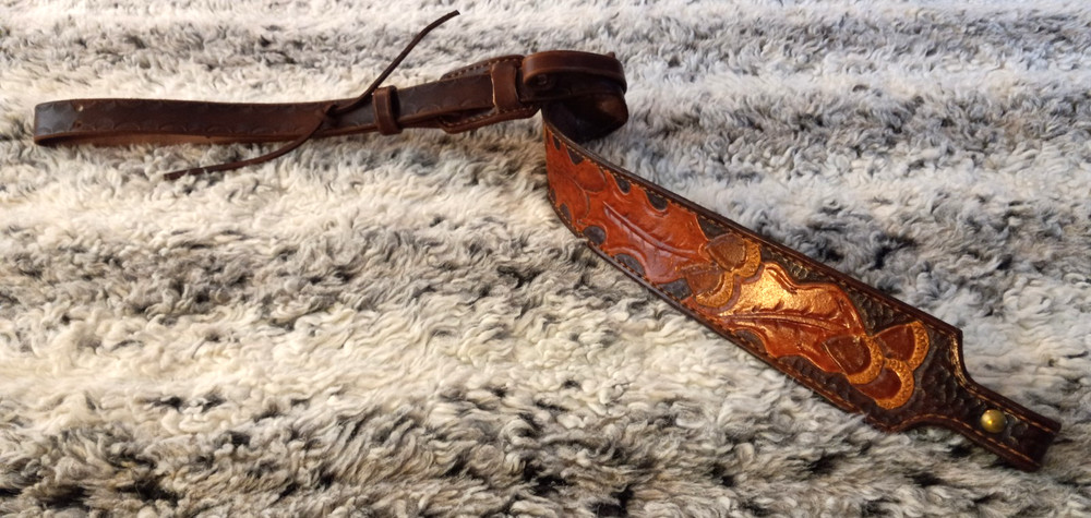 100% Full grain leather handcrafted gun sling