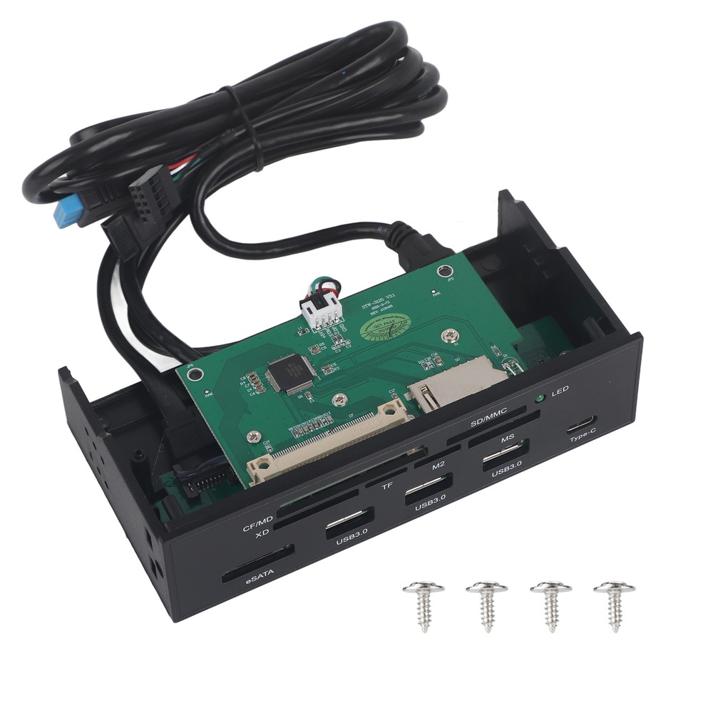 STW 5.25" Internal Media Memory Card Reader USB 3.0 Dashboard PC Front Fit