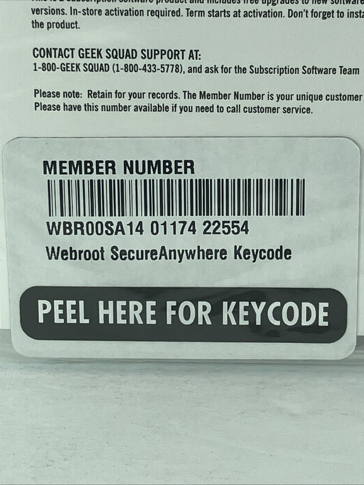 Webroot Secure Anywhere Internet Security 3 Device Software CD , New Sealed