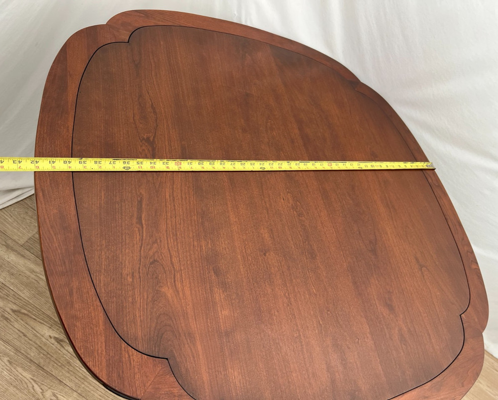 Vintage Stickley Pedestal Table Solid Cherry Clover pattern Kitchen Game Room