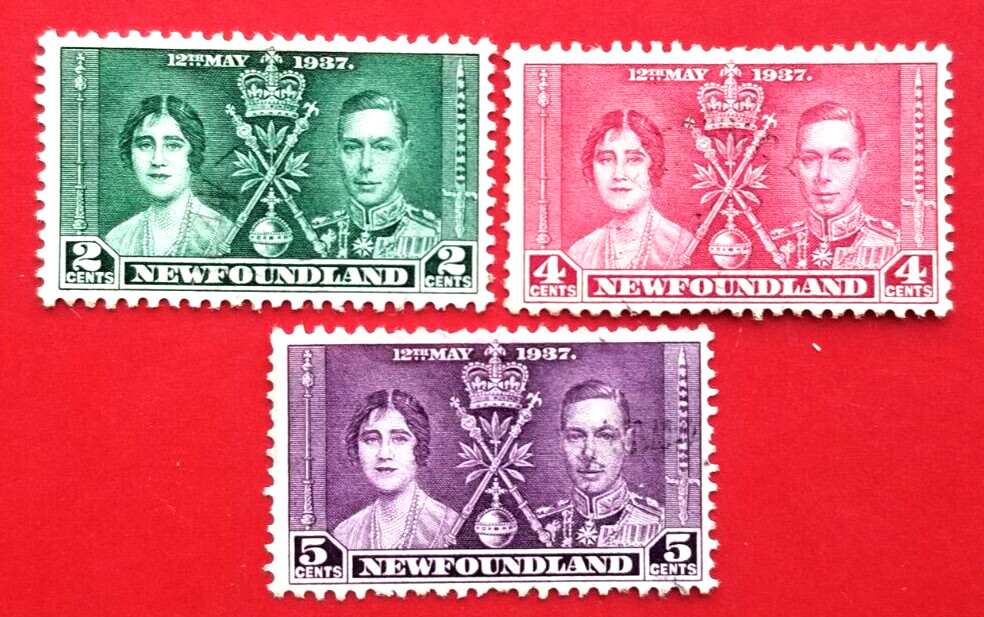Canada Newfoundland #230-232 Coronation - Omnibus Issue Used
