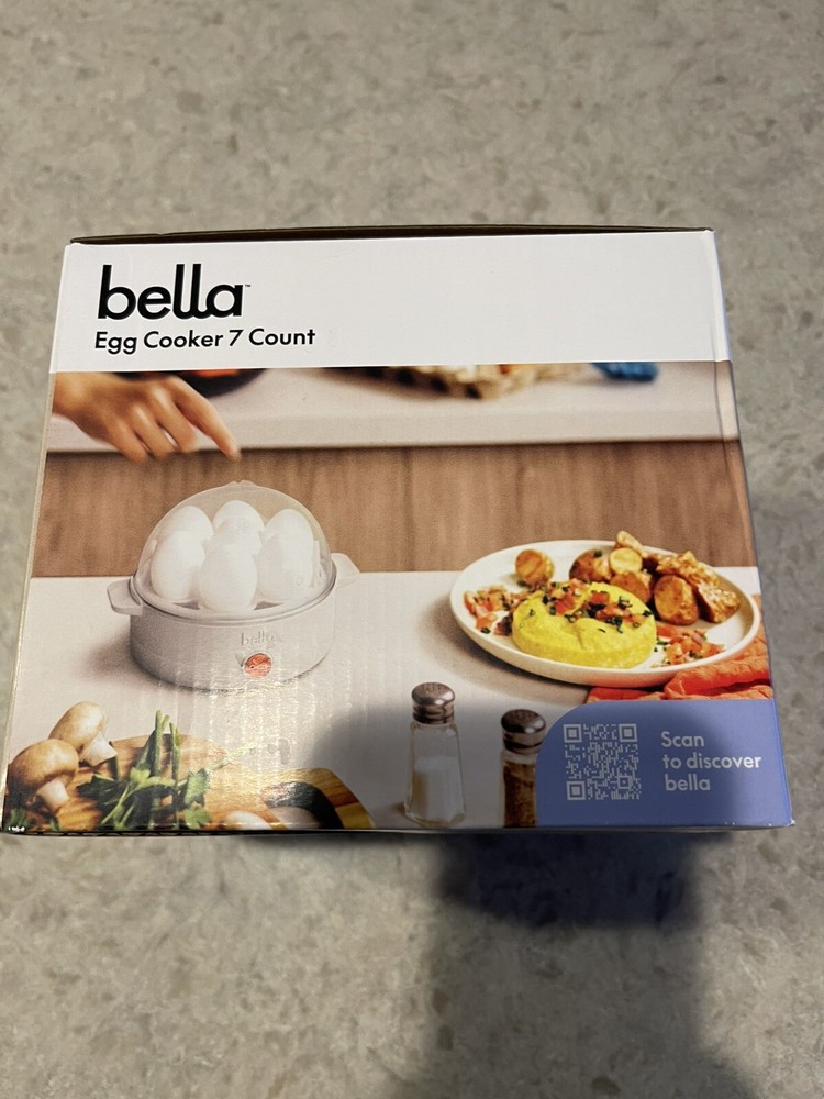bella Electric Egg Cooker 7 Eggs Capacity Tray Single Stack for Poached Scram...