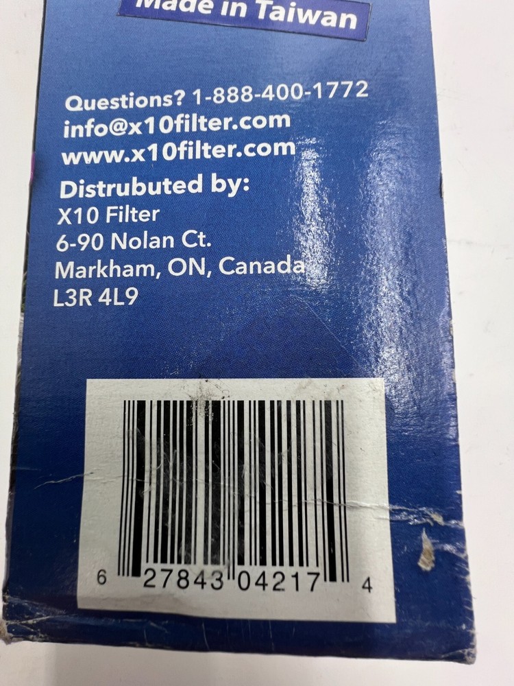 X10 SP6 Water Filter With Patented KDF Media And Granular Activated Charcoal