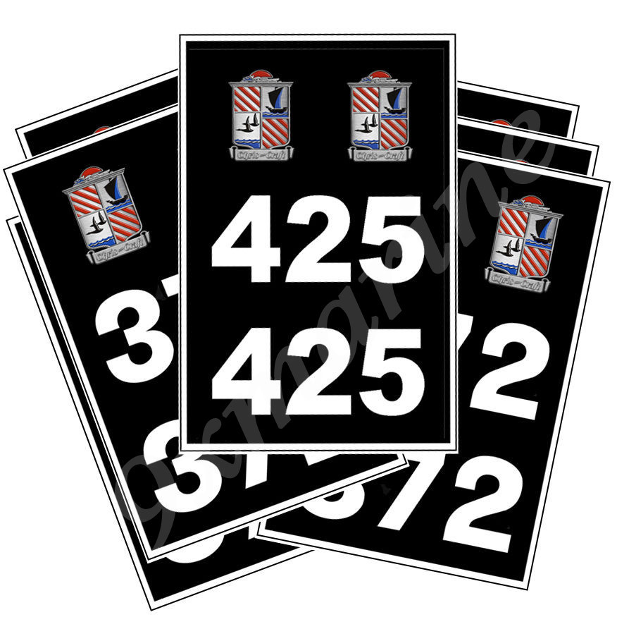 Chris Craft Catalina or Commander Replacement Sticker Set
