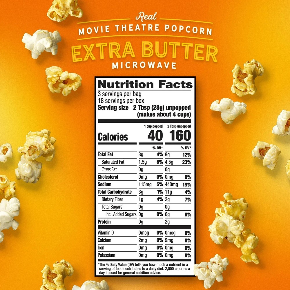 AMC Theatres Microwave Popcorn 6ct, Extra Butter