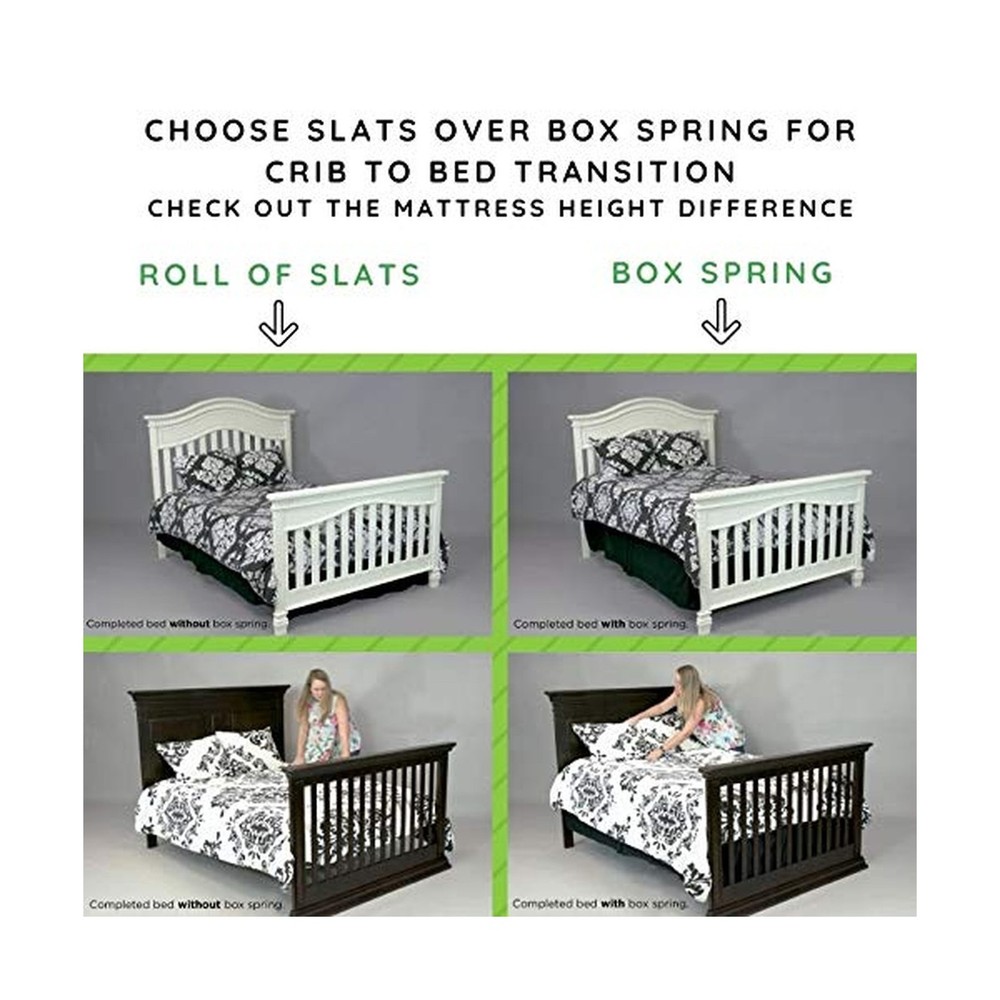 Full-Size Conversion Kit Bed Rails for Sorelle Convertible Cribs - Solid Wood...