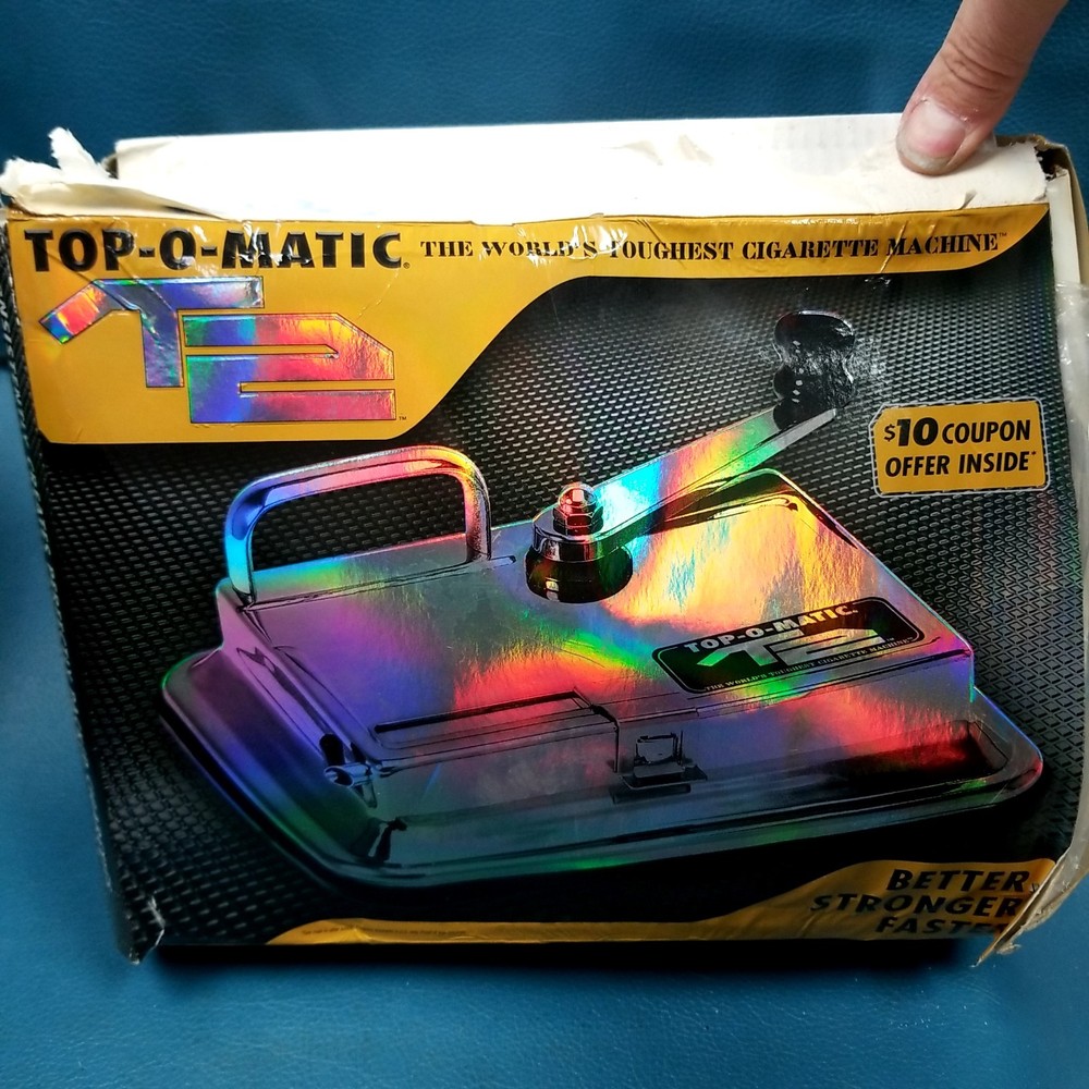 TOP-O-MATIC T2MAC Cigarette Rolling Machine 2009 GUC Damaged Box