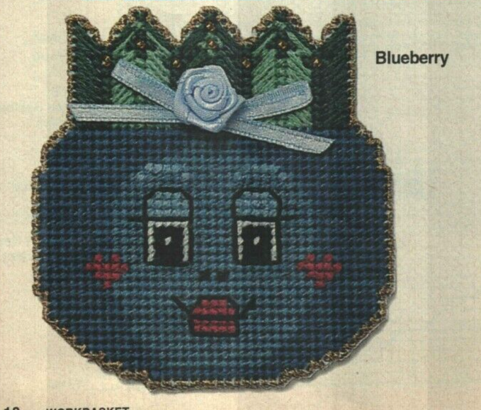 BERRY BELLES 3 MAGNET DESIGNS DIGEST SIZE PLASTIC CANVAS PATTERN INSTRUCTIONS