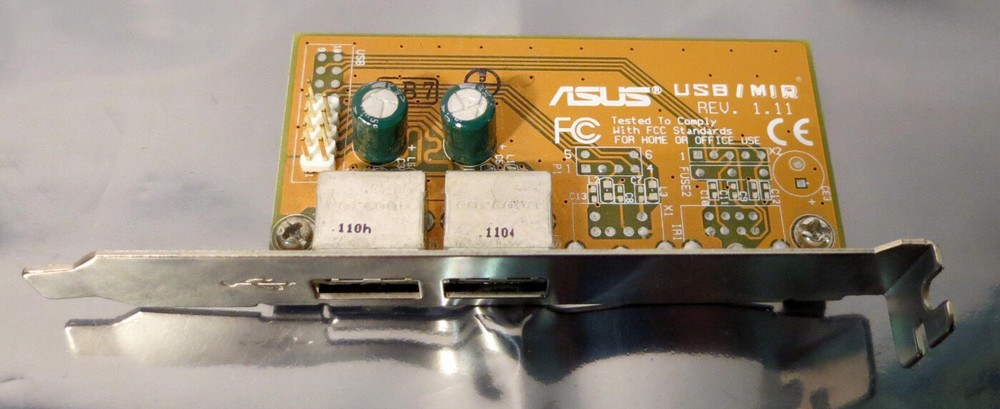 Vintage Asus USB / MIR PCI Bracket 2x USB Connectors