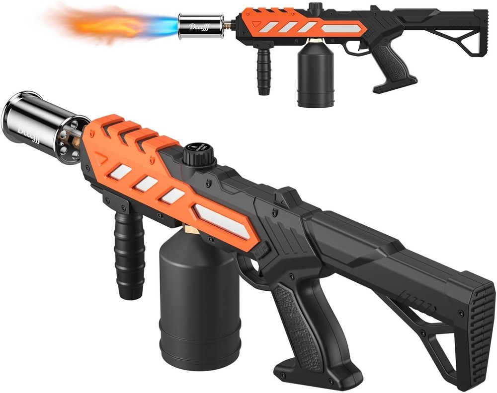 Powerful Propane Torch Gun, Adjustable Flame Thrower Gun, Kitchen Torch with ...