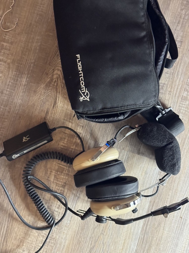 FLIGHTCOM E-13 ANR Active Noise Reduction Military Aviation Headset *untested*