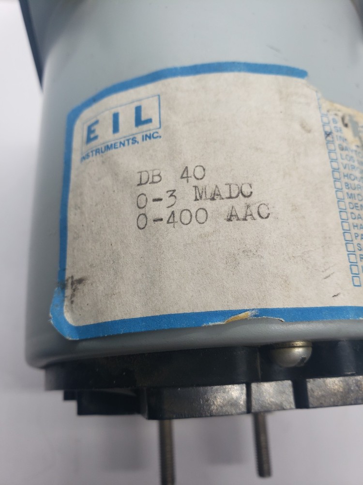 EIL INSTRUMENTS DB 40 PANEL MOUNT METER 0-400 AMPERES